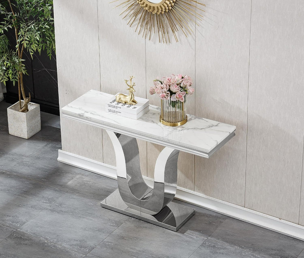 Modern Coffee Table Set of 4, 4-Piece Modern Marble Living Room Table Set Con...