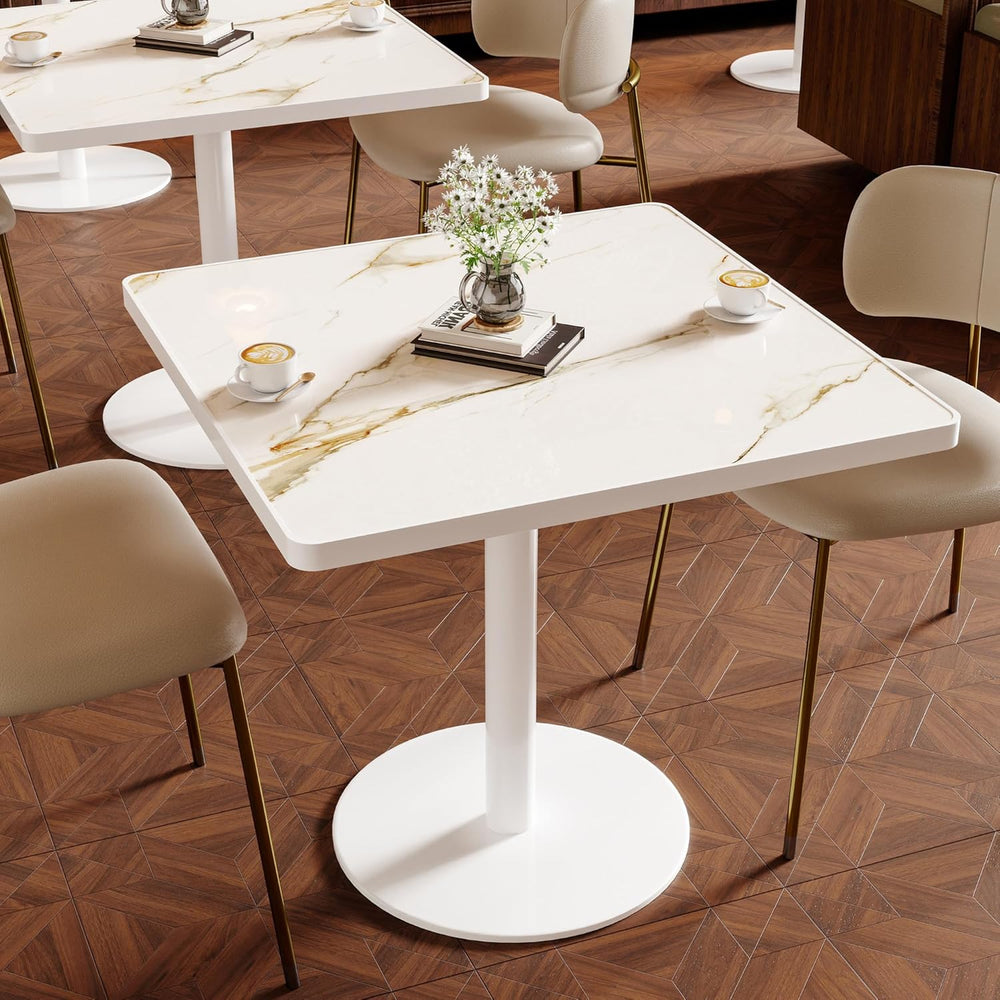 Square Dining Table,31.5'' Small Modern Square Dining Table, Sintered...