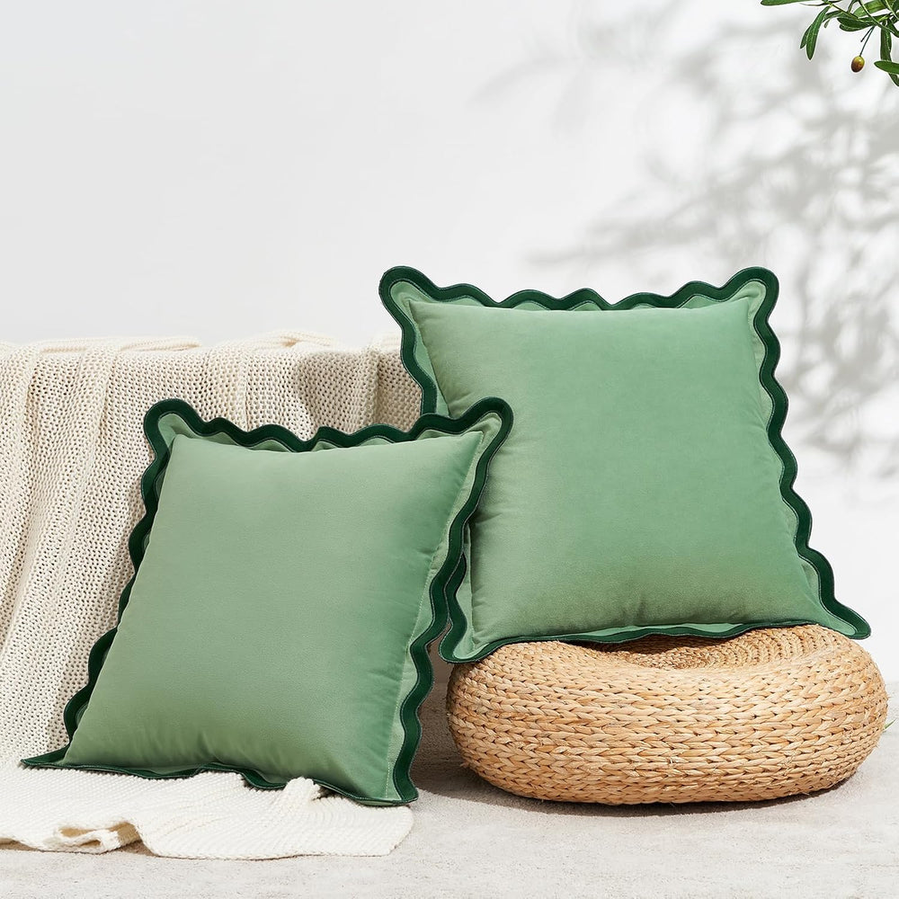 MONDAY MOOSE Decorative Throw Pillow Covers Cushion Cases, Set of 2 Soft Velv...