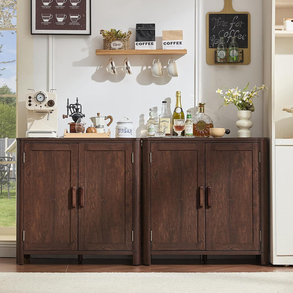 Joaxswe Sideboard Buffet Cabinet with Storage, 31.5" Arc-Shaped Credenza