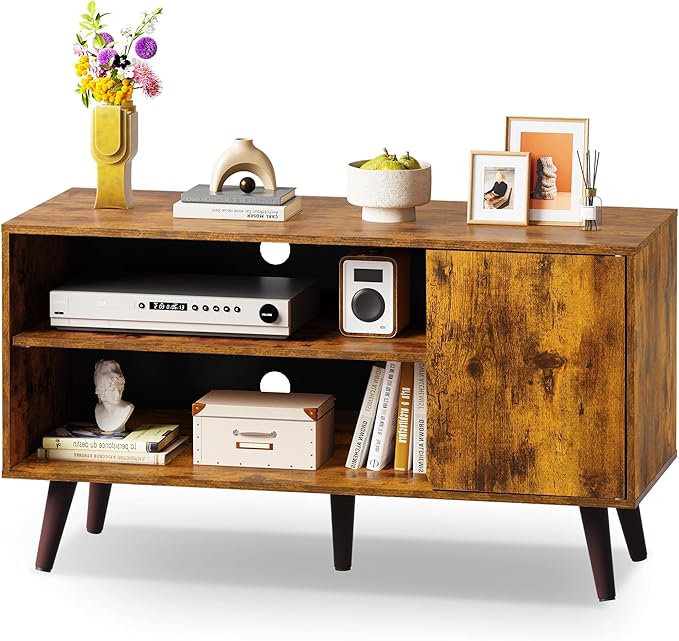 WLIVE TV Stand for 43 Inch TV, Small Entertainment Center with Storage Cabine...