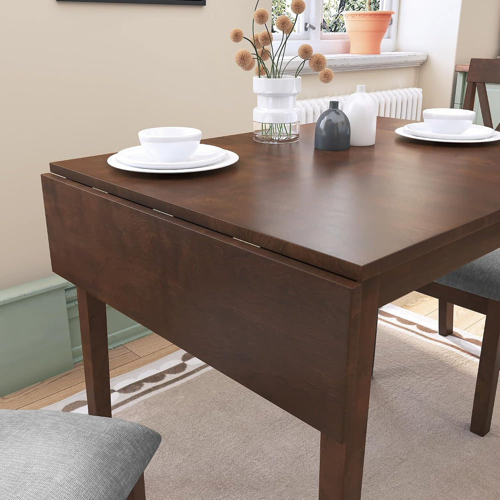 Merax Wooden 29"- 45" Extendable Rectangular Dining Table with Drop...