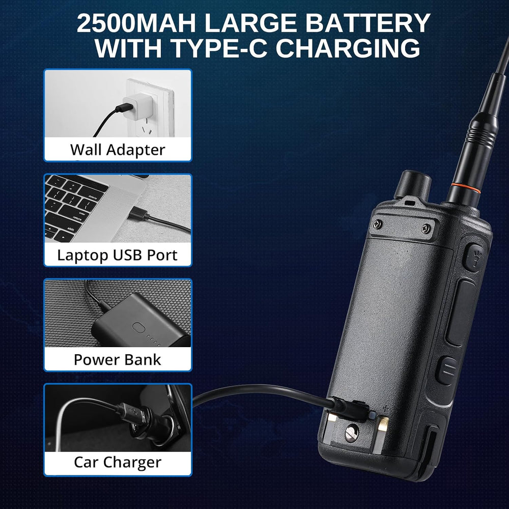Radioddity GM-30 Plus GMRS Handheld Radio, GPS Tracking, 1000 CHs, 2 Pack