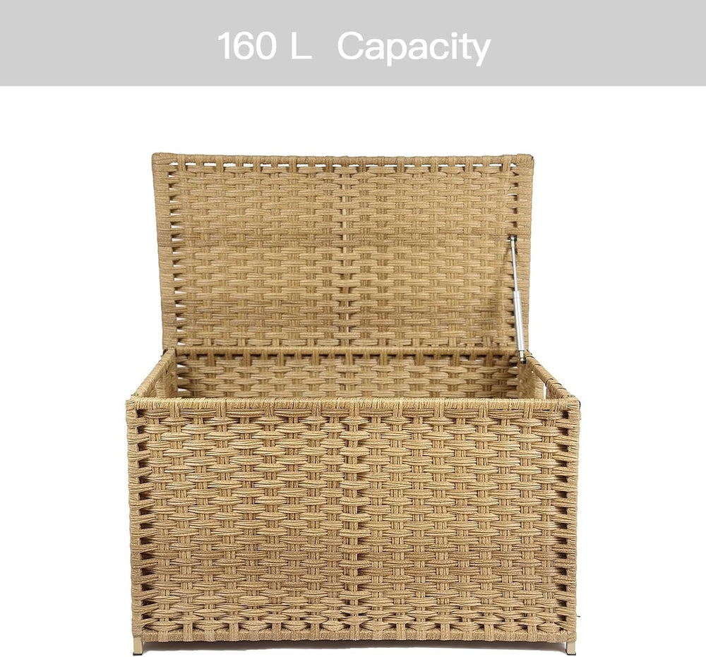 Wicker Storage Trunk, Large Storage Basket with Lid,Rural Natural | Handwoven...