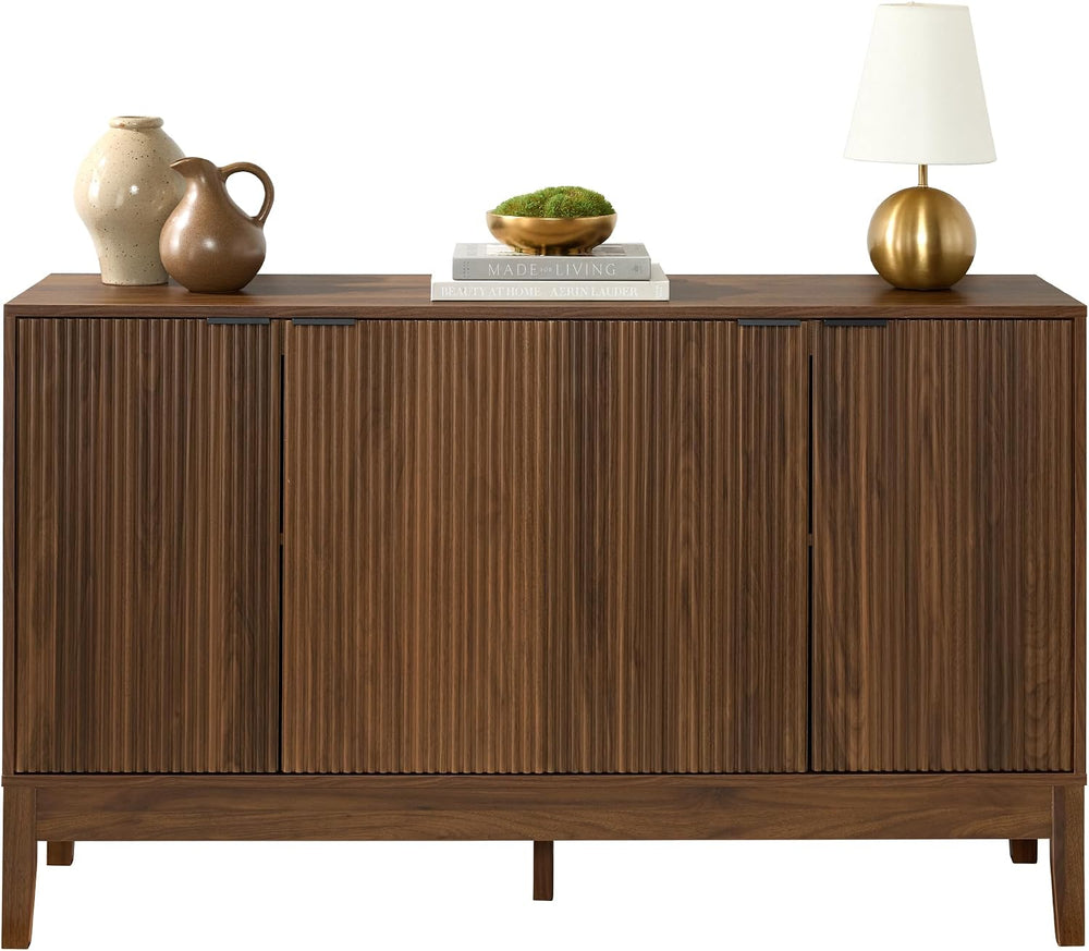 Best Choice Products 55" Modern 4-Door Sideboard Storage Cabinet, Buffet...