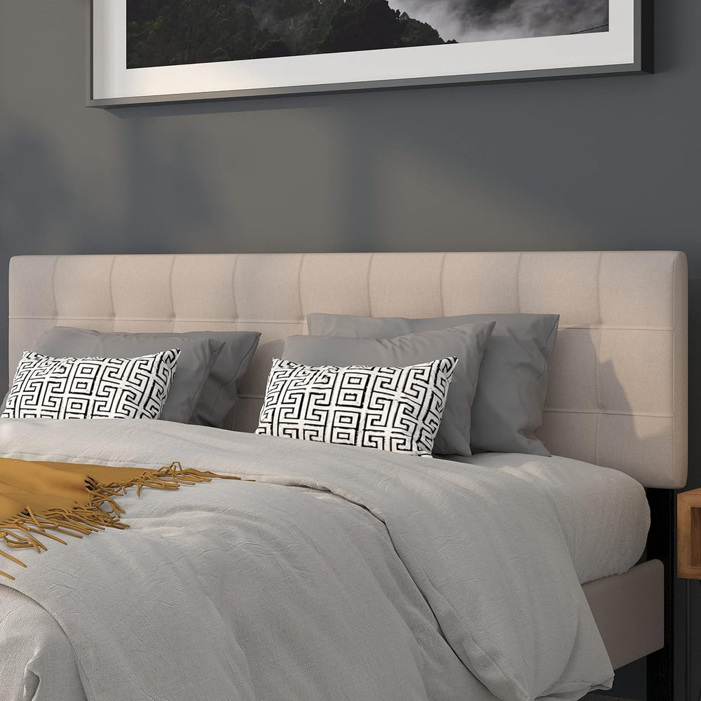 Flash Furniture Bedford Box Stitch Tufted Upholstered King Size Headboard in ...