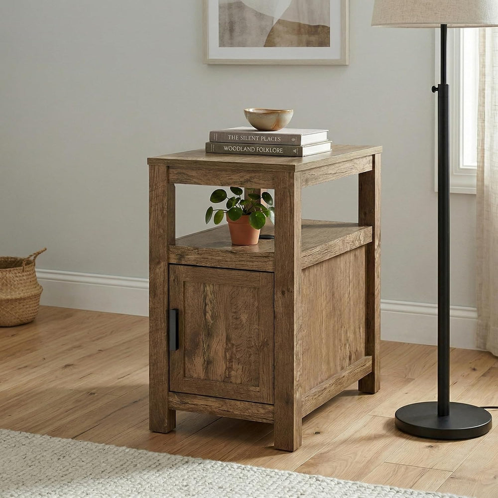 Signature Design by Ashley Fendenmore Farmhouse Chairside End Table with Stor...