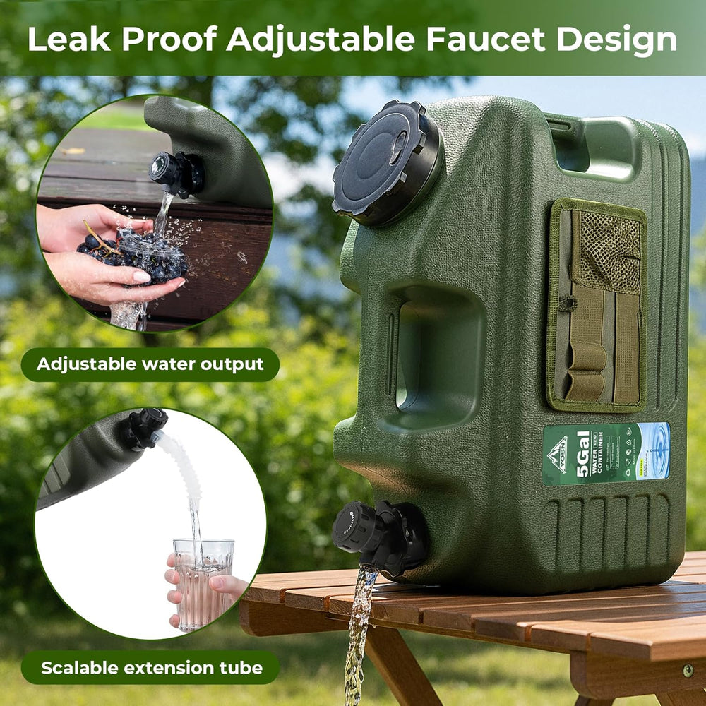 5 Gallon Water Jug with Pump, Camping Water Container, BPA Free Portable Wate...