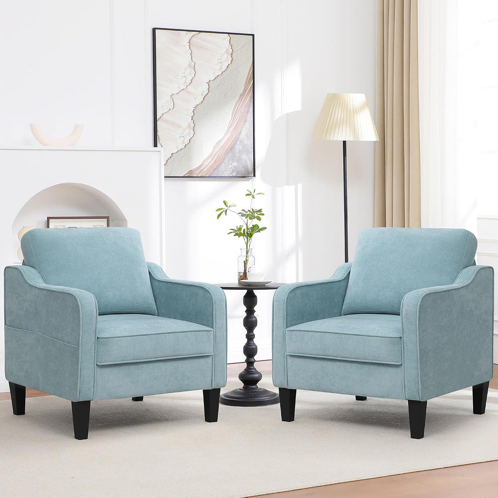 Accent Chair for Living Room, Mid Century Modern Reading Chair for Bedroom, U...