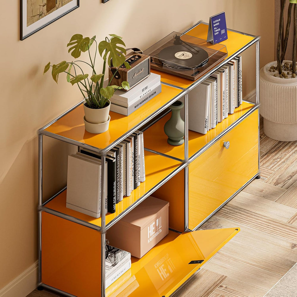 Modern Storage Cabinet Sideboard Versatile Free-Standing Organizer Cabinets f...