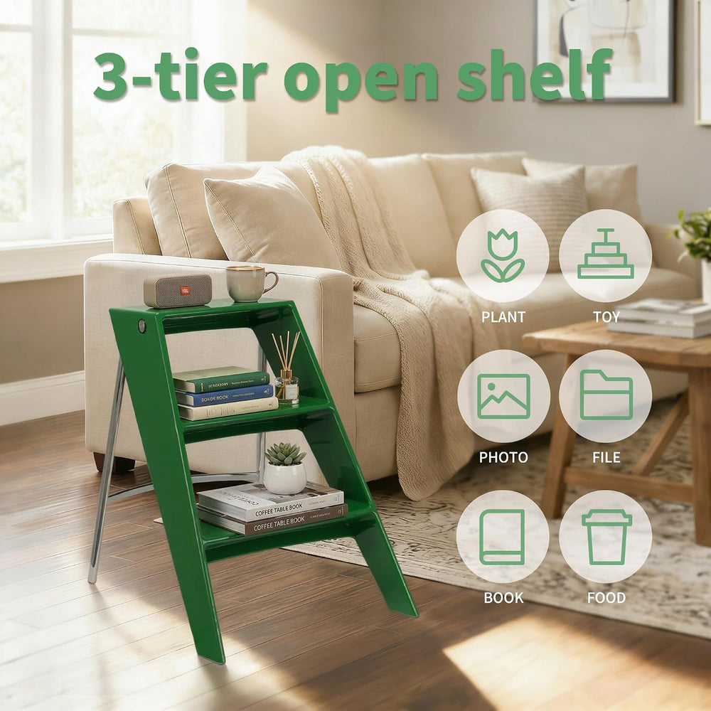HOTEAGLE Modern Folding Chair - Multifunctional Design Doubles as Step Stool ...