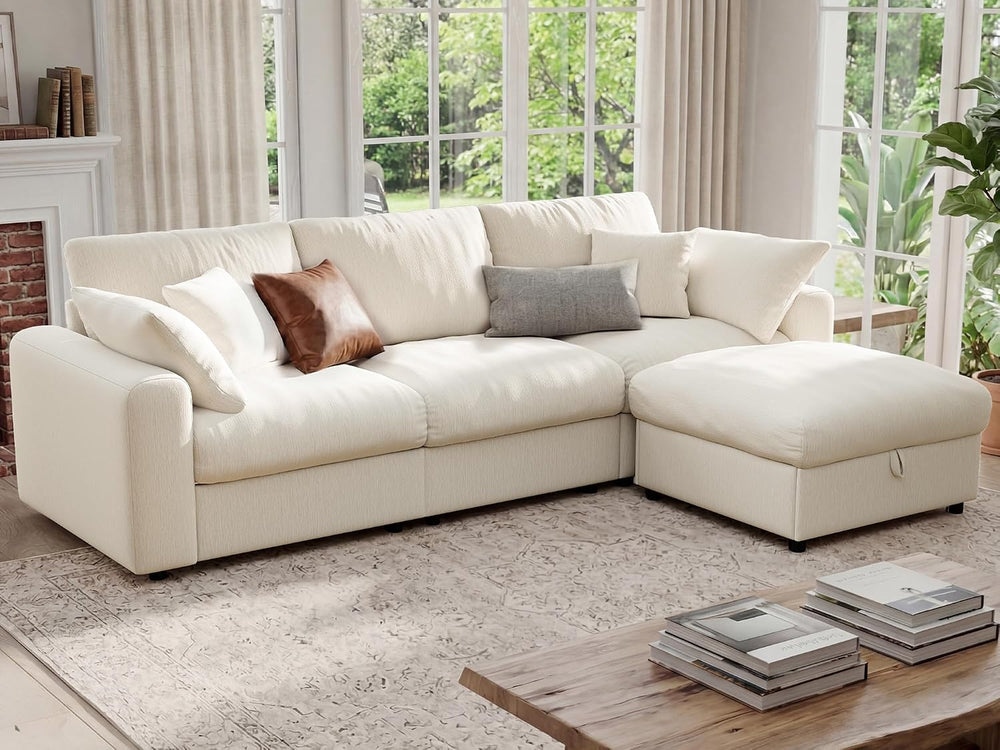 Ihanherry Cloud Sectional Couches for Living Room, 110" Large Modular Se...