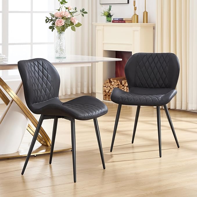 Dining Chairs Set of 8, Comfy Modern Dining Chairs with Thick Cushions, Uphol...