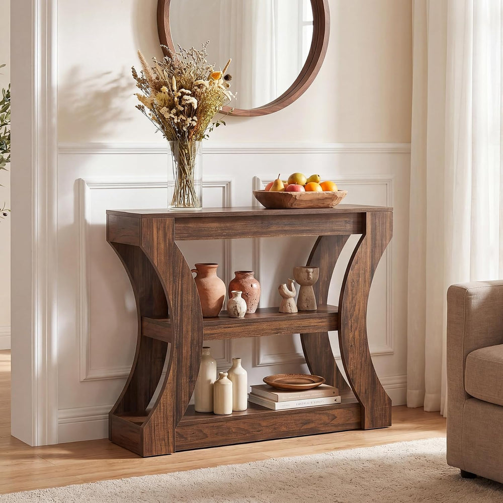 LITTLE TREE 41" Small Console Table for Entryway with Storage | Narrow S...