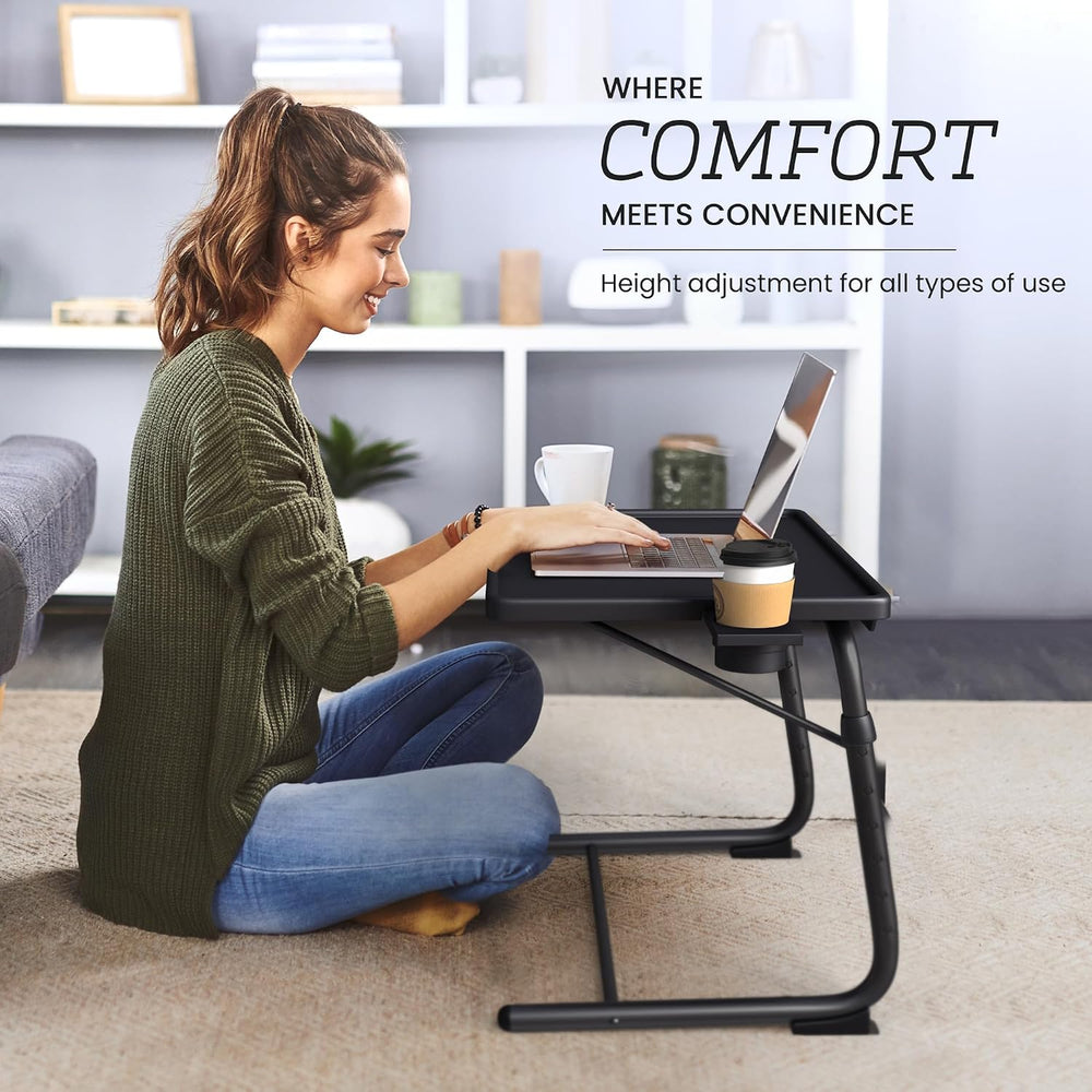 Our Modern Space Adjustable TV Tray Table - 6 Height & 3 Tilt Angle Setti...