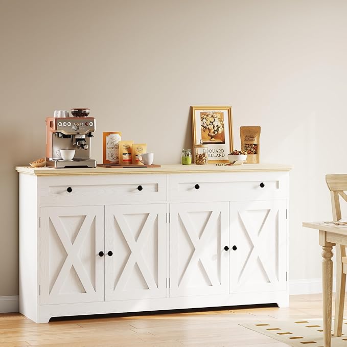 IRONCK Buffet Cabinet with Storage, Sideboard Storage Cabinet, Kitchen Cabine...
