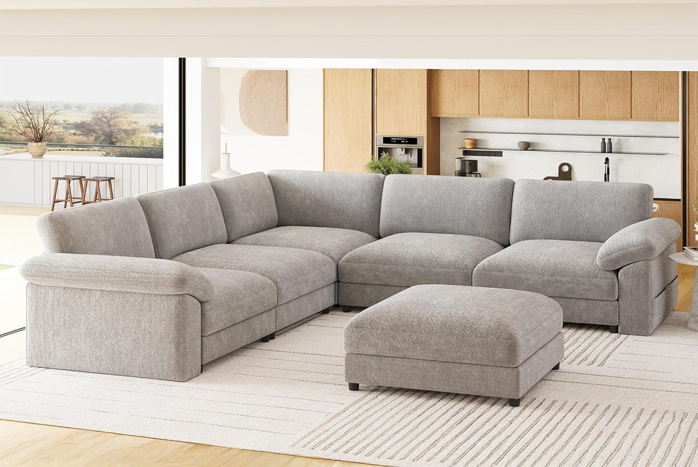 Oversized Sectional Couches for Living Room, Modular L Shaped Cloud Sofa