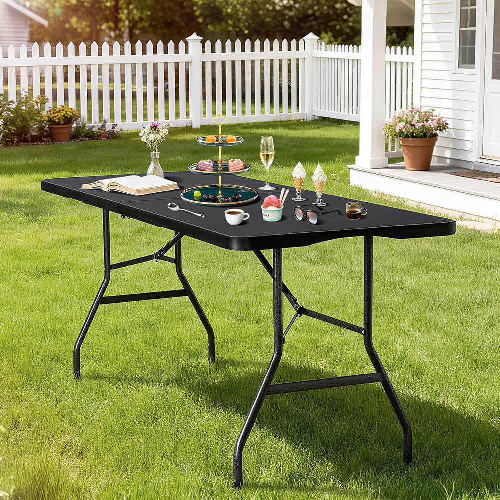 Folding Table 6ft Foldable Table with Built in Handle & Steel Legs / 6FT ...