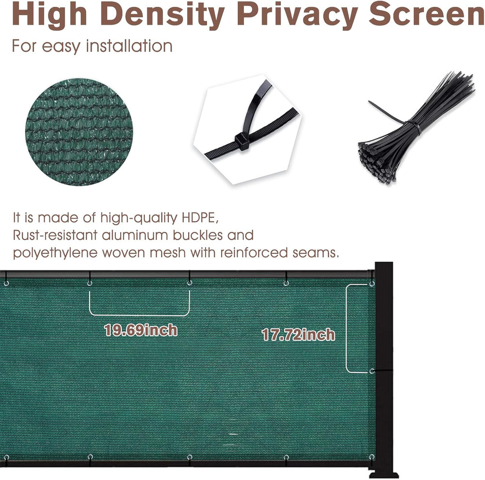 SUNNY GUARD 3' x 24' Balcony Privacy Screen, HDPE Patio Railing Cover...
