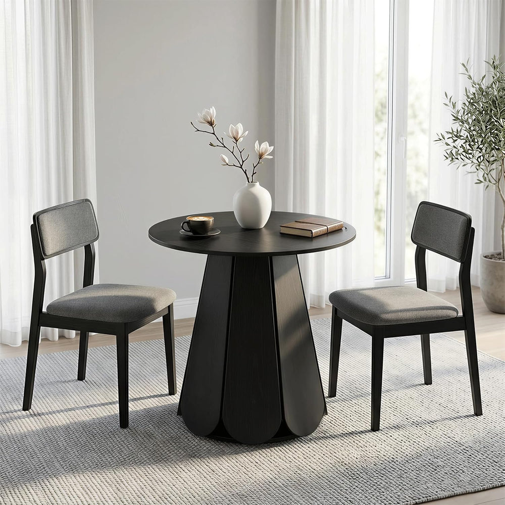 31.5" Round Dining Table, Small Circle Kitchen Table for 2-4 People, Mod...