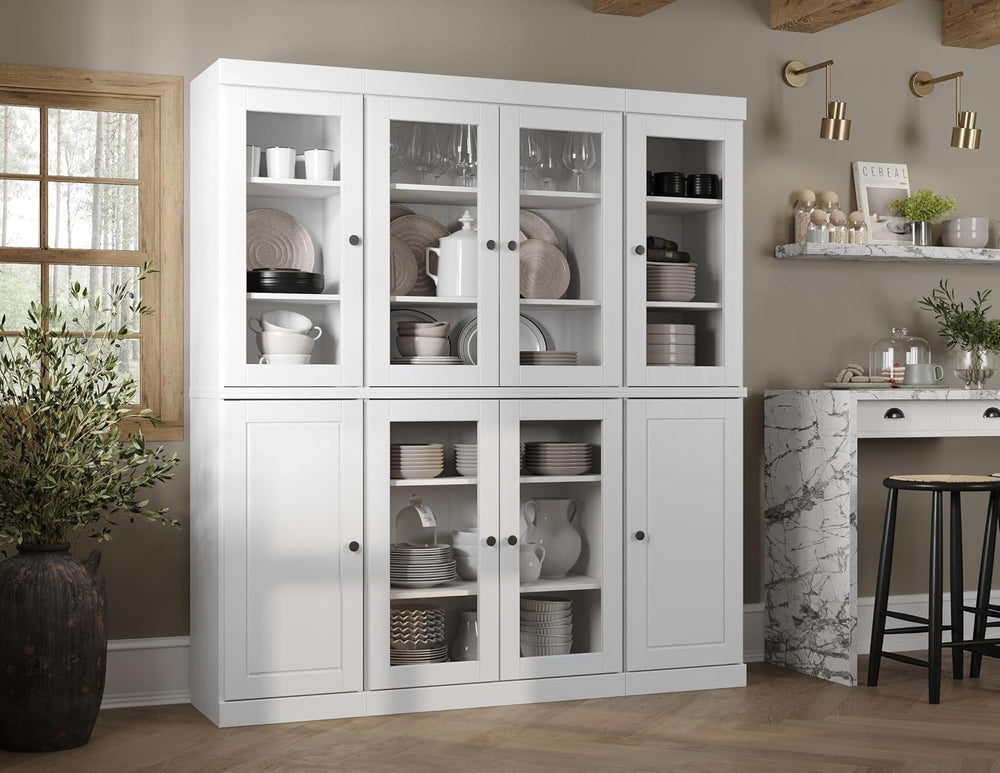 Palace Imports 100% Solid Wood Kitchen Pantry, White, 65" w x 71.5"...