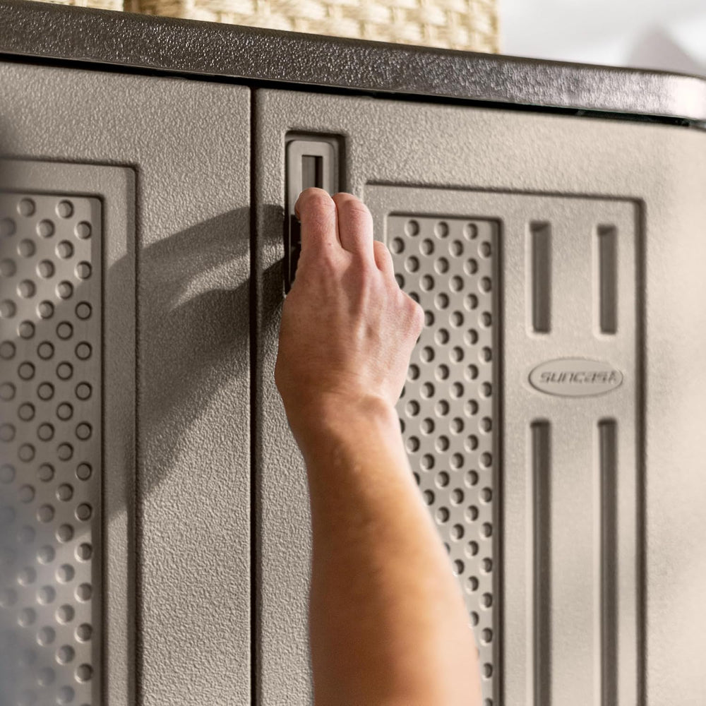 Suncast Tall Storage Cabinet for Garage Organization - 72" Freestanding ...