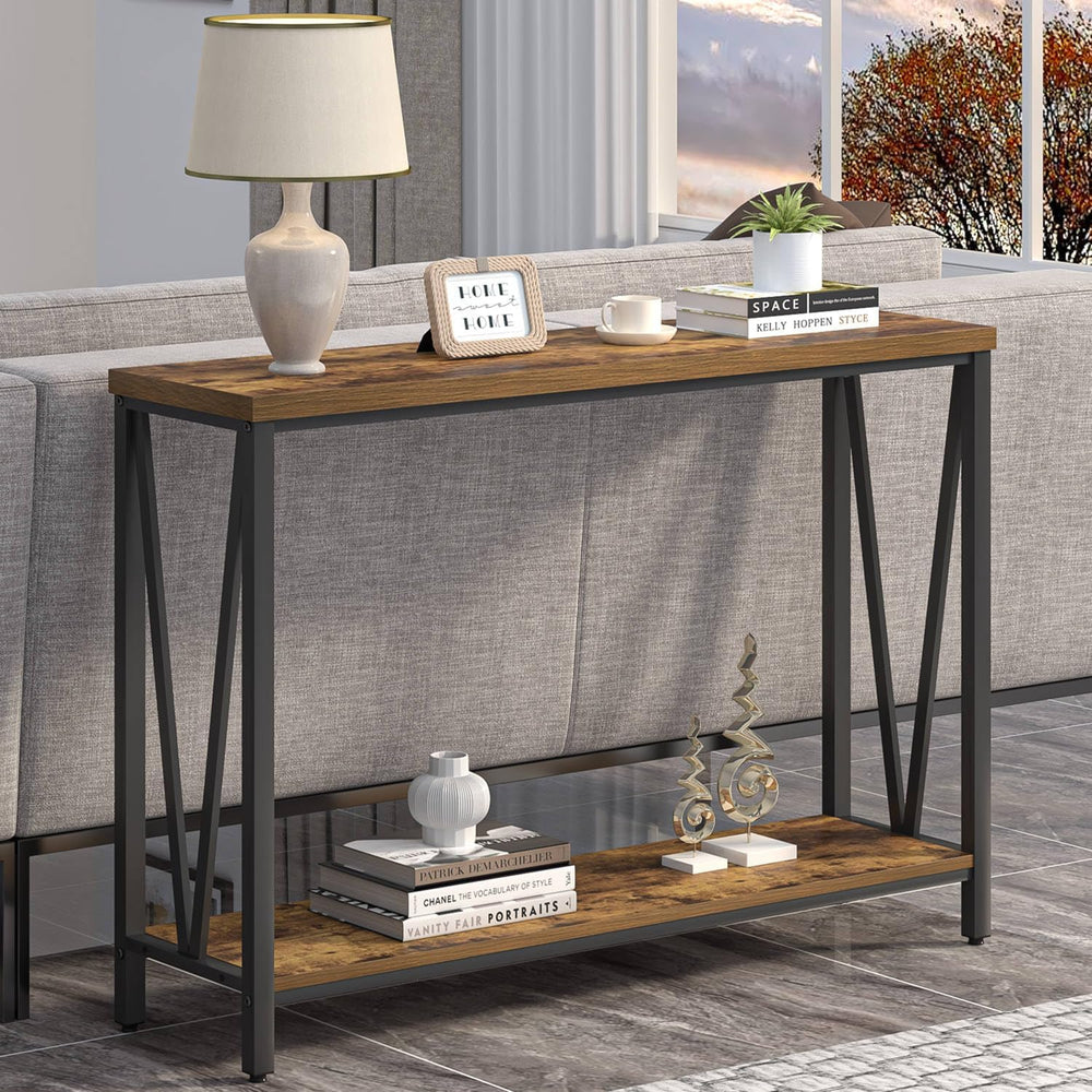 EXCEFUR Entryway Table, Narrow Sofa Console Tables Behind Couch, Modern Entry...