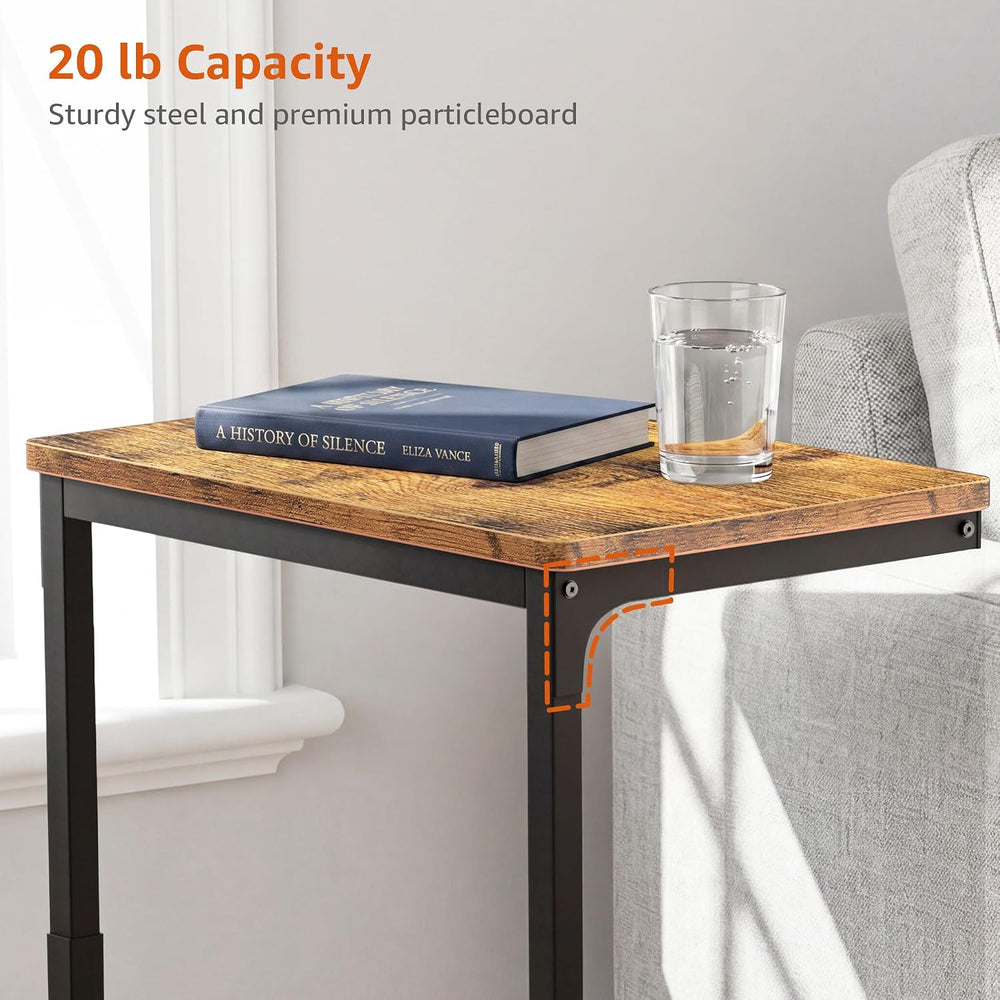 5-Level Adjustable C Side Table - End Table Living Room Bedroom Indoor Small ...