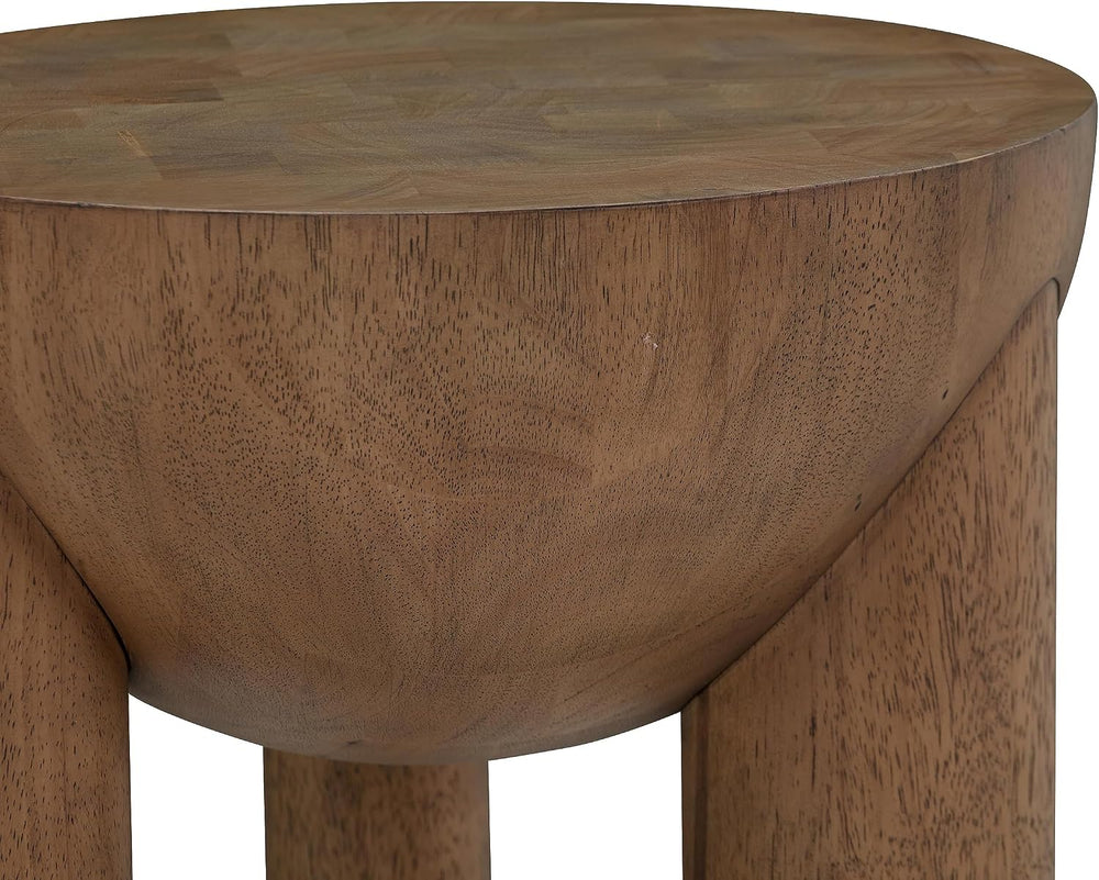 First of a Kind Accent Table in Cognac Rubberwood