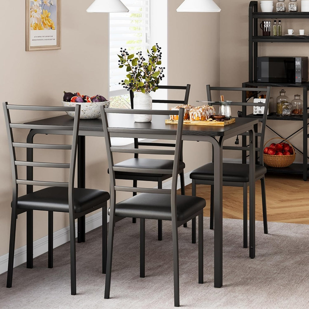 GarveeHome 5-Piece Kitchen Dining Room Table Chair Set for Small Space, Indoo...