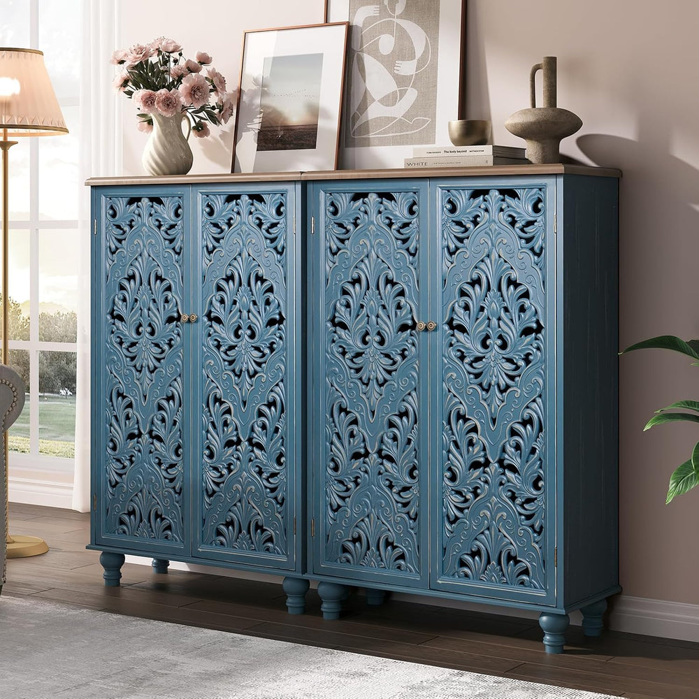 JOINICE 47" Tall Accent Cabinet with Doors & Storage for Living Room...