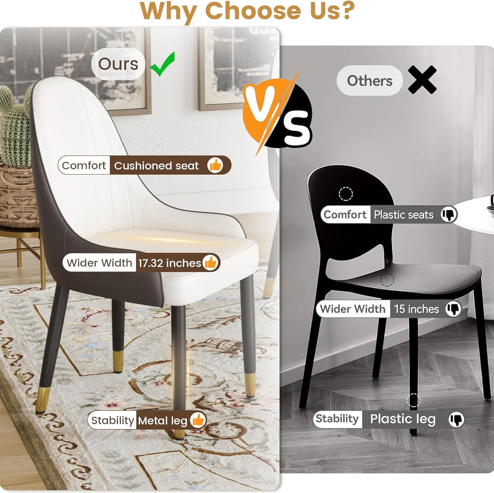 Montary 7 Piece Dining Table Chairs Set, Modern Dining Table Set of 6, Includ...
