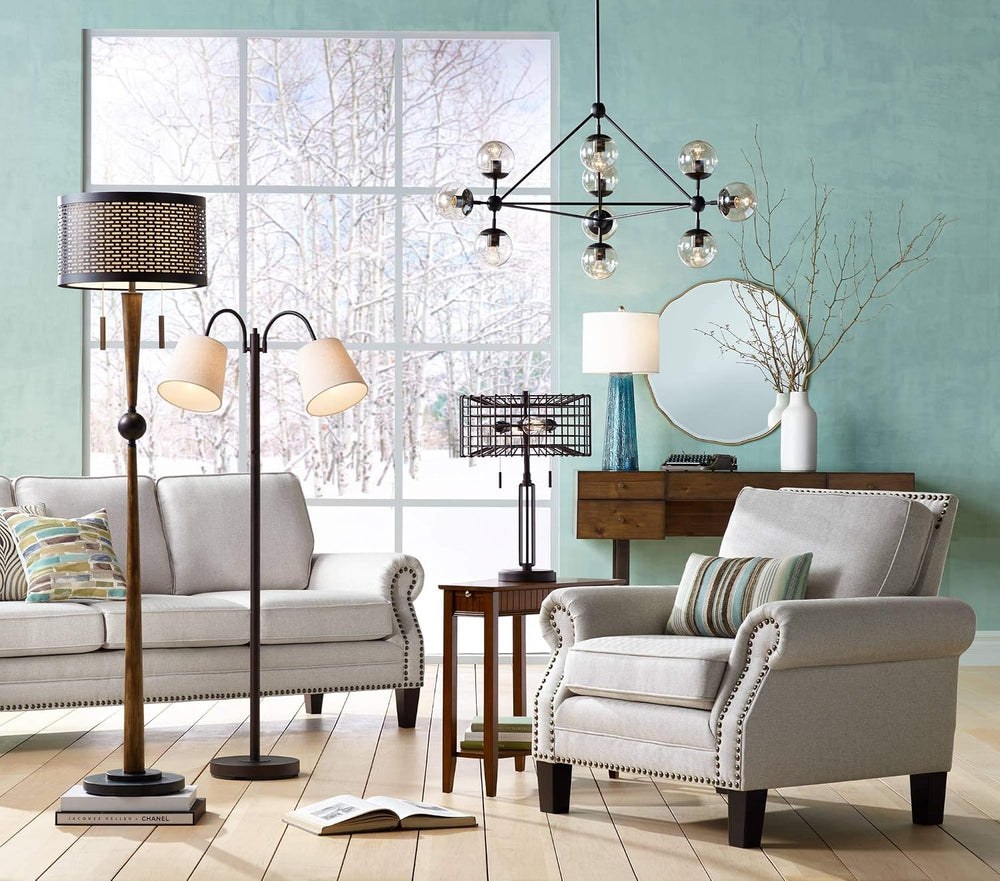 Franklin Iron Works Hunter 64" Tall Rustic Modern Floor Lamp Living Room