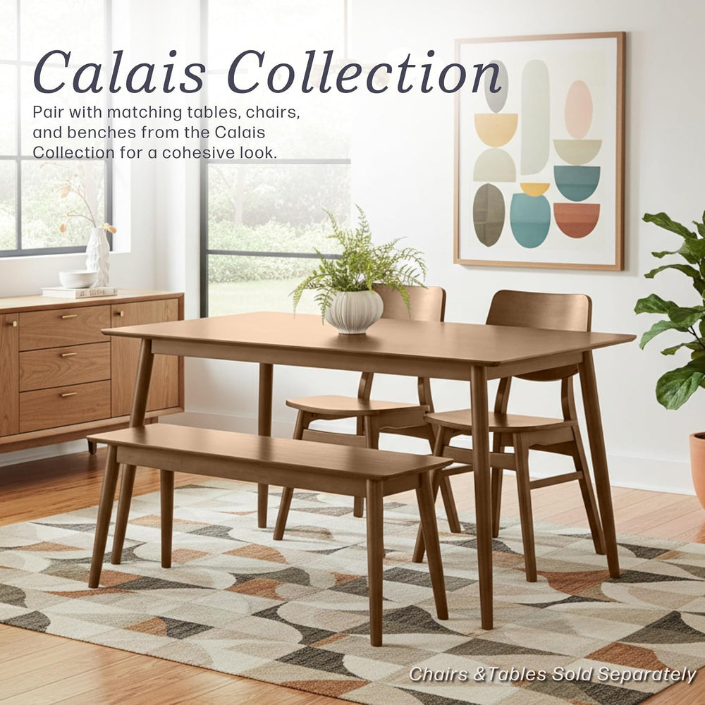 Alaterre Furniture Calais Dining – Mid Century Modern 46-Inch Solid Wood Dini...