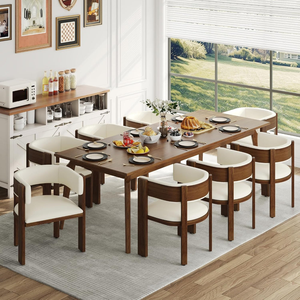 Squireewo Barrel Dining Chairs Set of 6, Modern Dining Room Chairs with Curve...