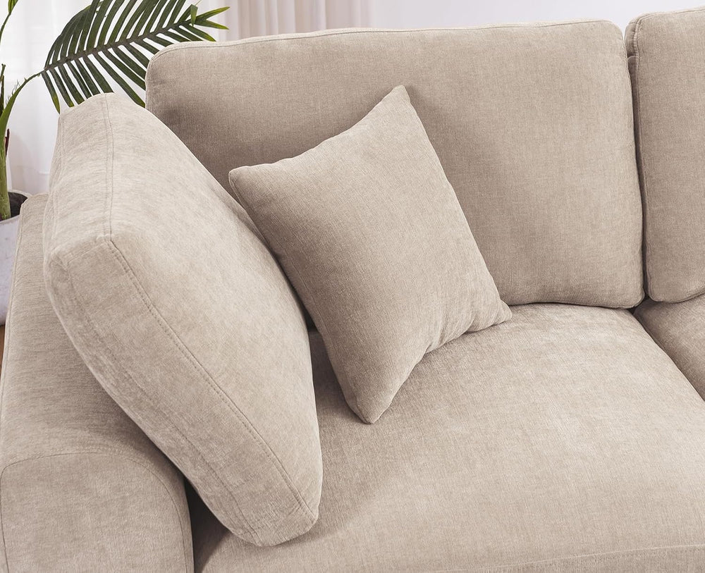 Oversized Modular Sectional Sofa, 7 Seater Cloud Couch with Ottoman | 130&quo...