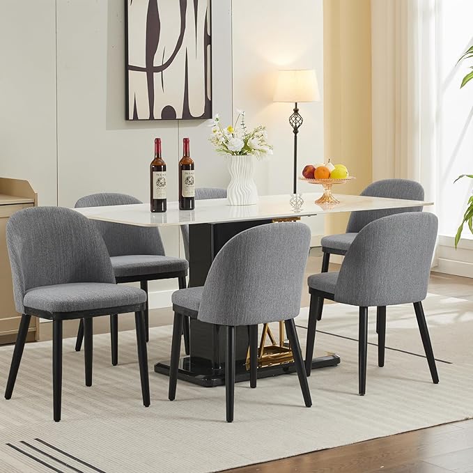 Garvee Wooden Dining Chairs Set of 4, Upholstered Kitchen Dining Room Chair, ...