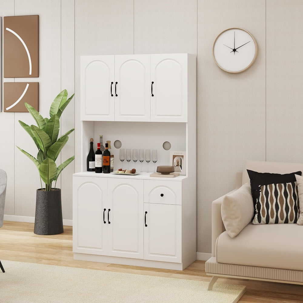 71" Pantry Cabinet,Freestanding Tall Cupboard Storage Cabinet with a Dra...