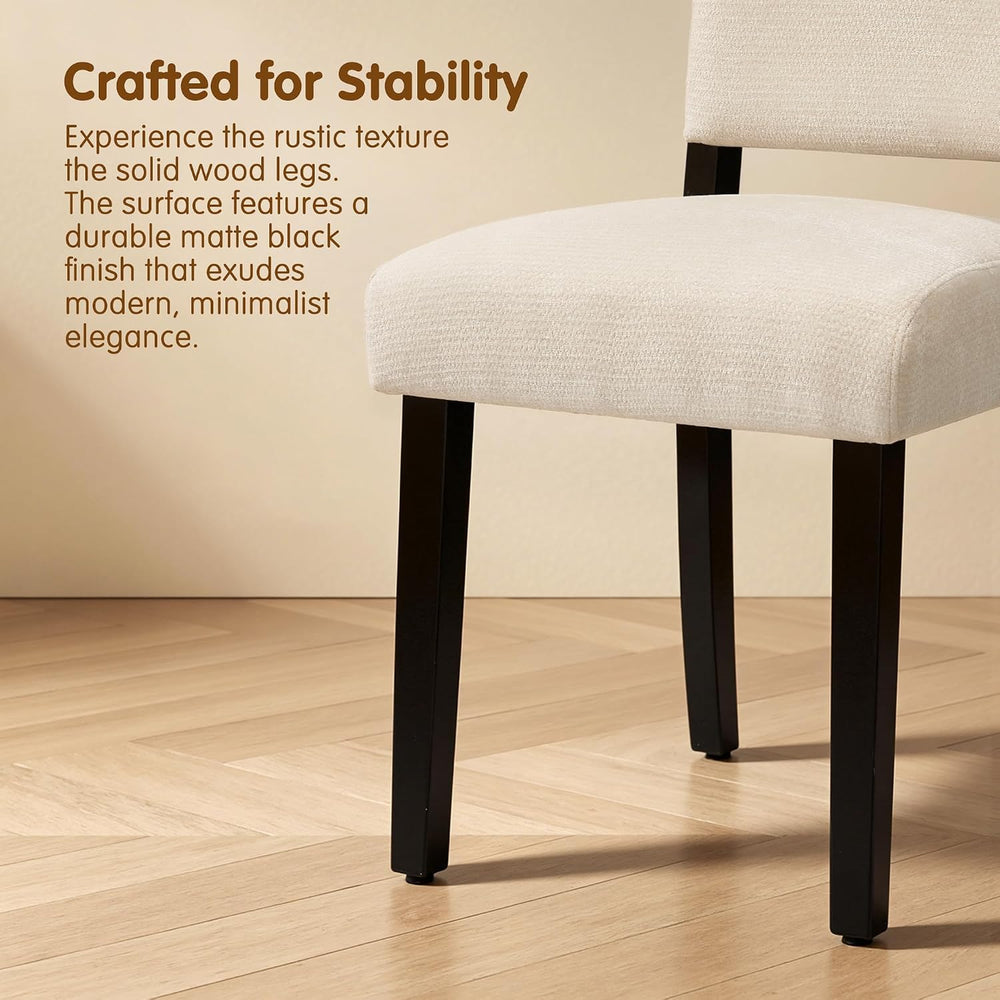 CHUN YI Dining Chairs Set of 2, Upholstered Dining Room Chairs, Modern Farmho...