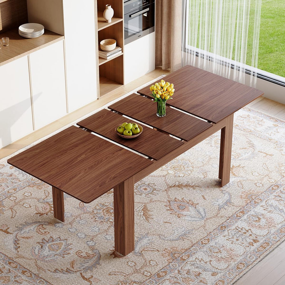 Extendable Dining Table for 4-10 People|59-87 Inch Rectangular Kitchen & ...