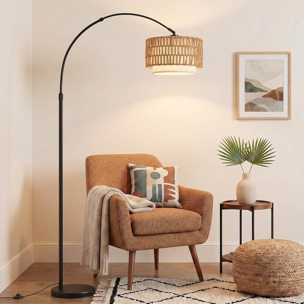 Arc Floor Lamp for Living Room with 12W Bulb,61.5"-71.5" Height Adj...