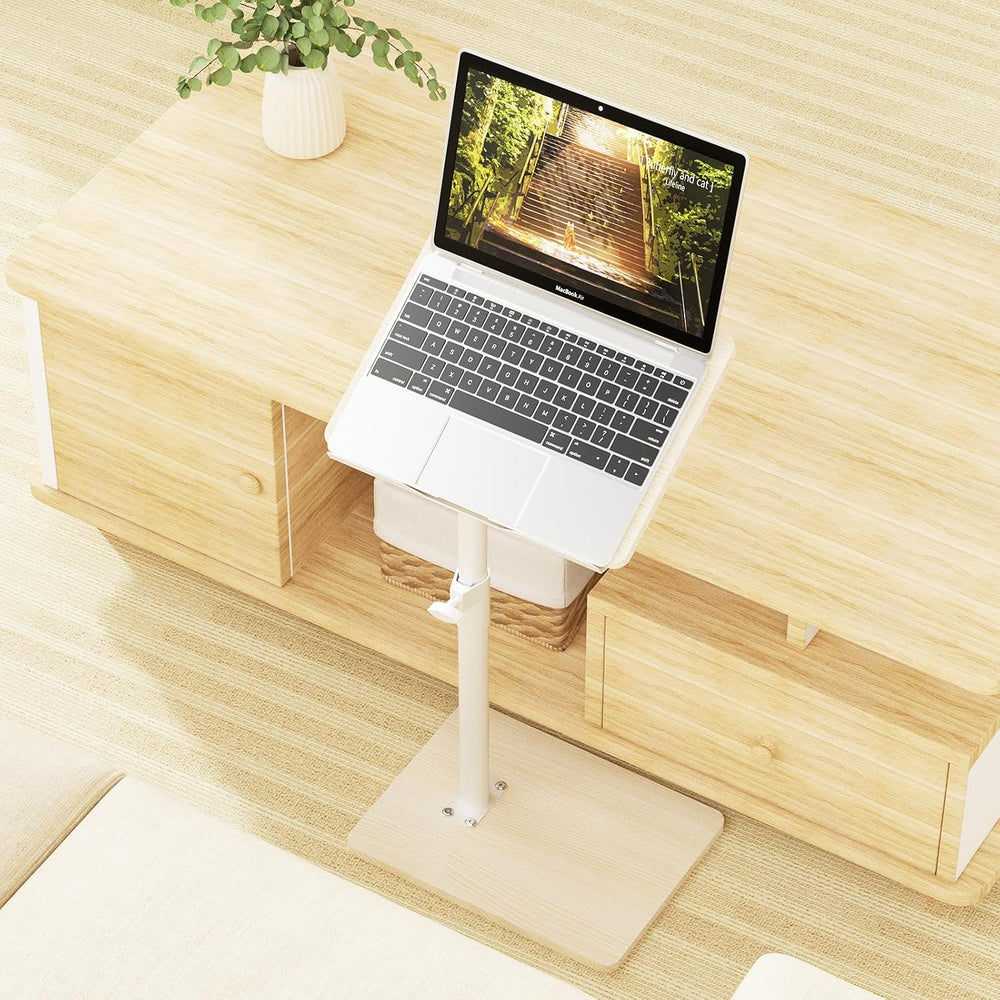 Sofa Armrest Tray Table for Couch - 360° Swivel Height Adjustable End for Sma...