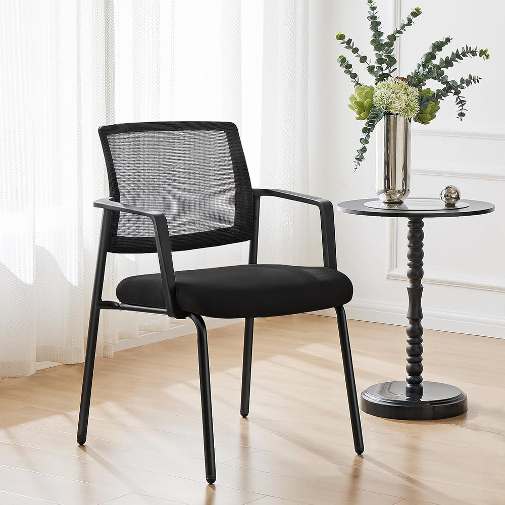 DUMOS Stacking Arm Chairs 1 Pack, Mesh Office Guest Reception Chairs