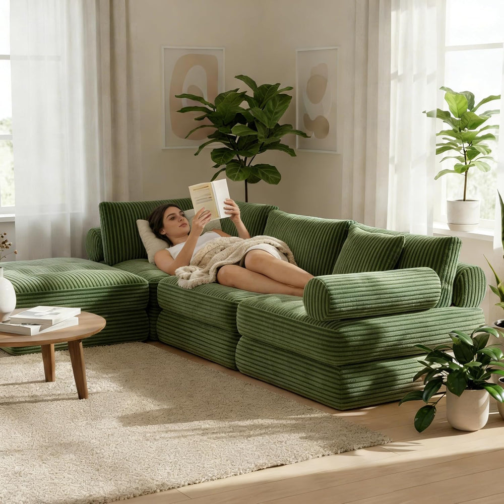 Welzona 3-in-1 Folding Sofa Bed, 34" Detachable Foldable Chair Bed Sleeper