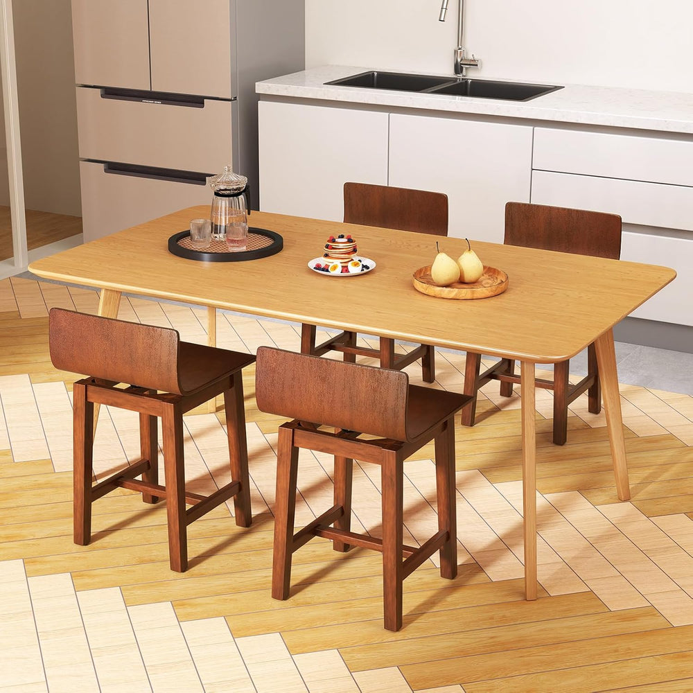 GOFLAME Swivel Dining Chairs Set of 4, Farmhouse Kitchen Chairs with Low Back...