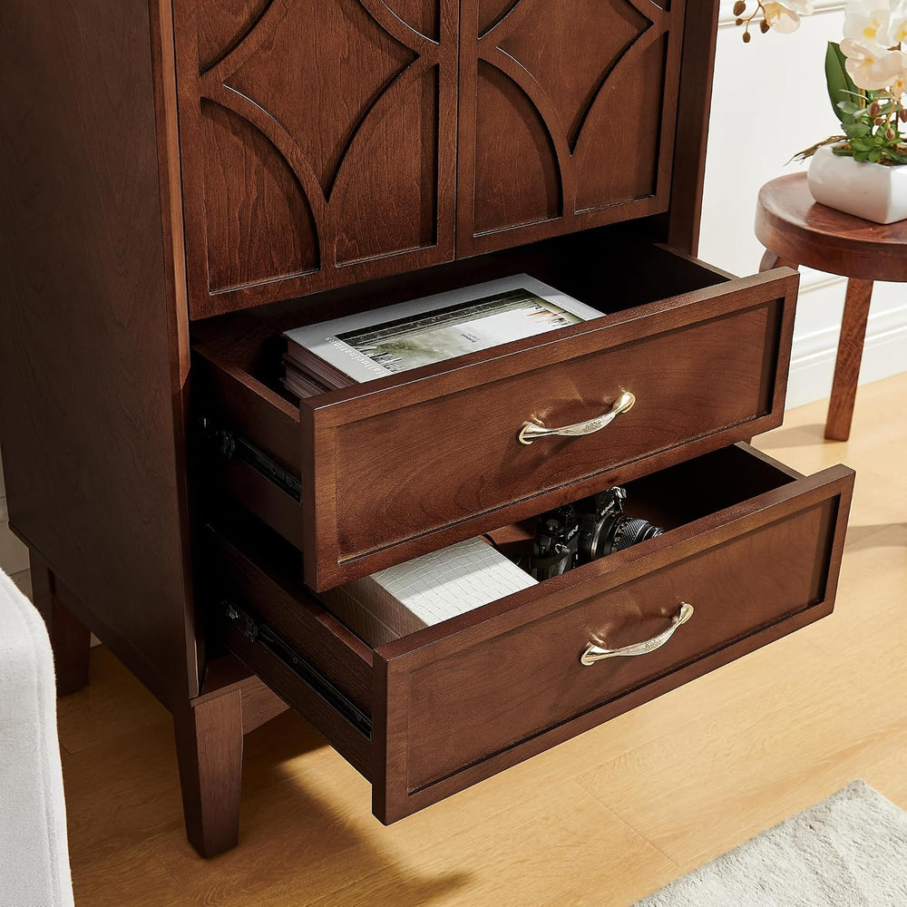 MERITLINE 53.5" Tall Kitchen Pantry Cabinet with Doors & Drawers, Mi...