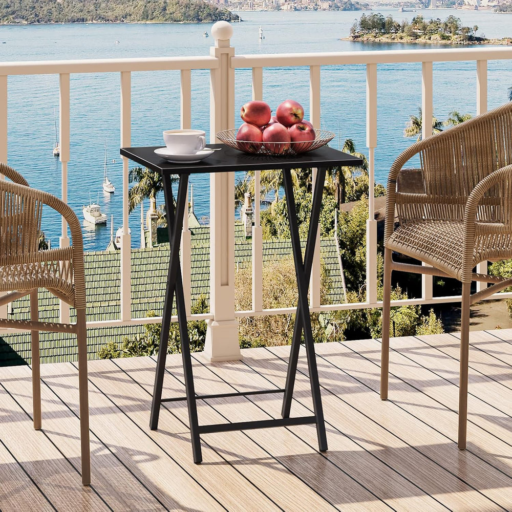HOOBRO Folding TV Tray Table, Stable Snack Table for Small Space, Portable So...
