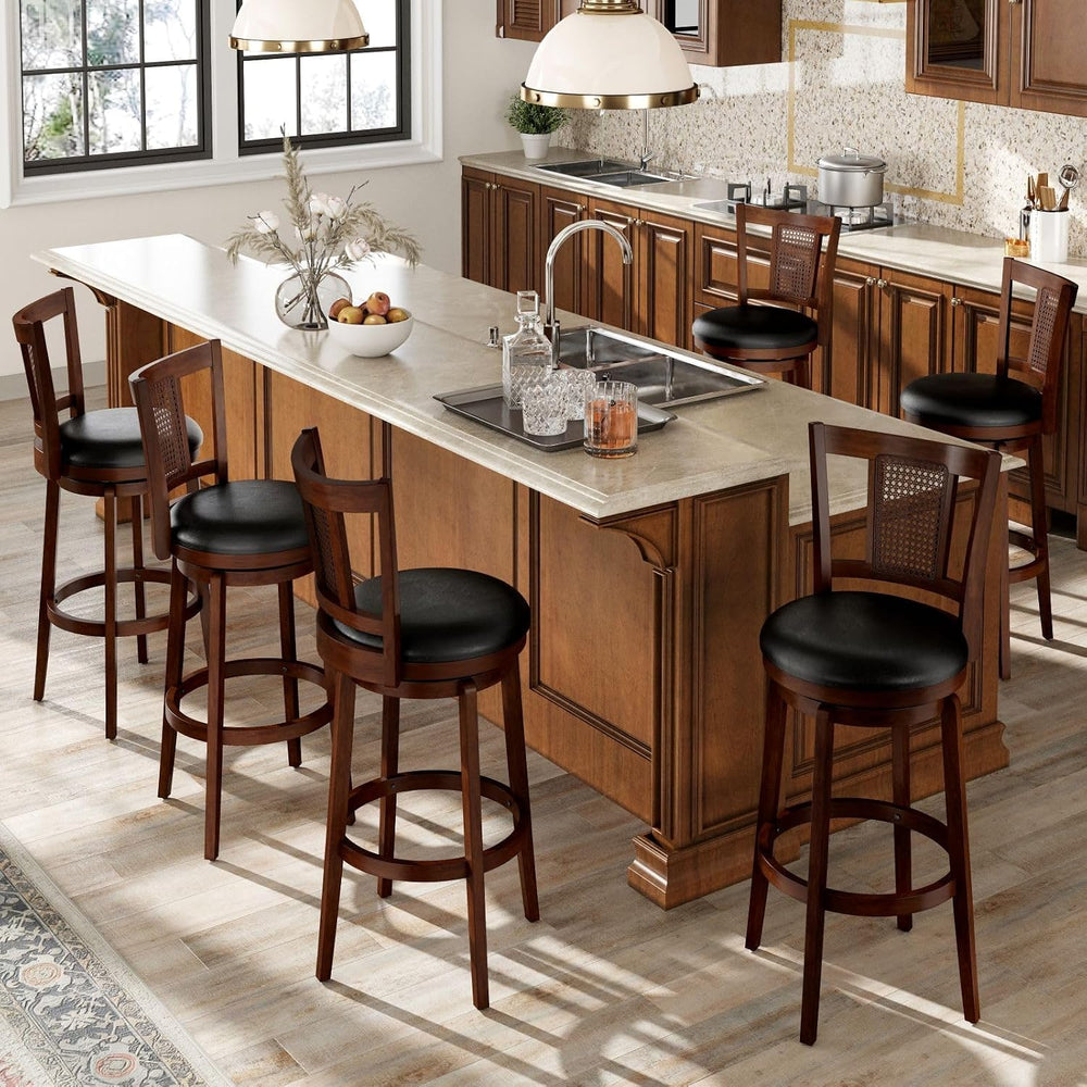 Sophia & William 26 Inch Swivel Bar Stools Set of 6, Counter Height Stools