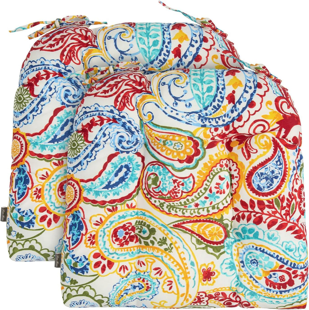 FUNHOME Outdoor Chair Cushions 19 x19 Inch,Water Resistant Tufted Seat Cushio...