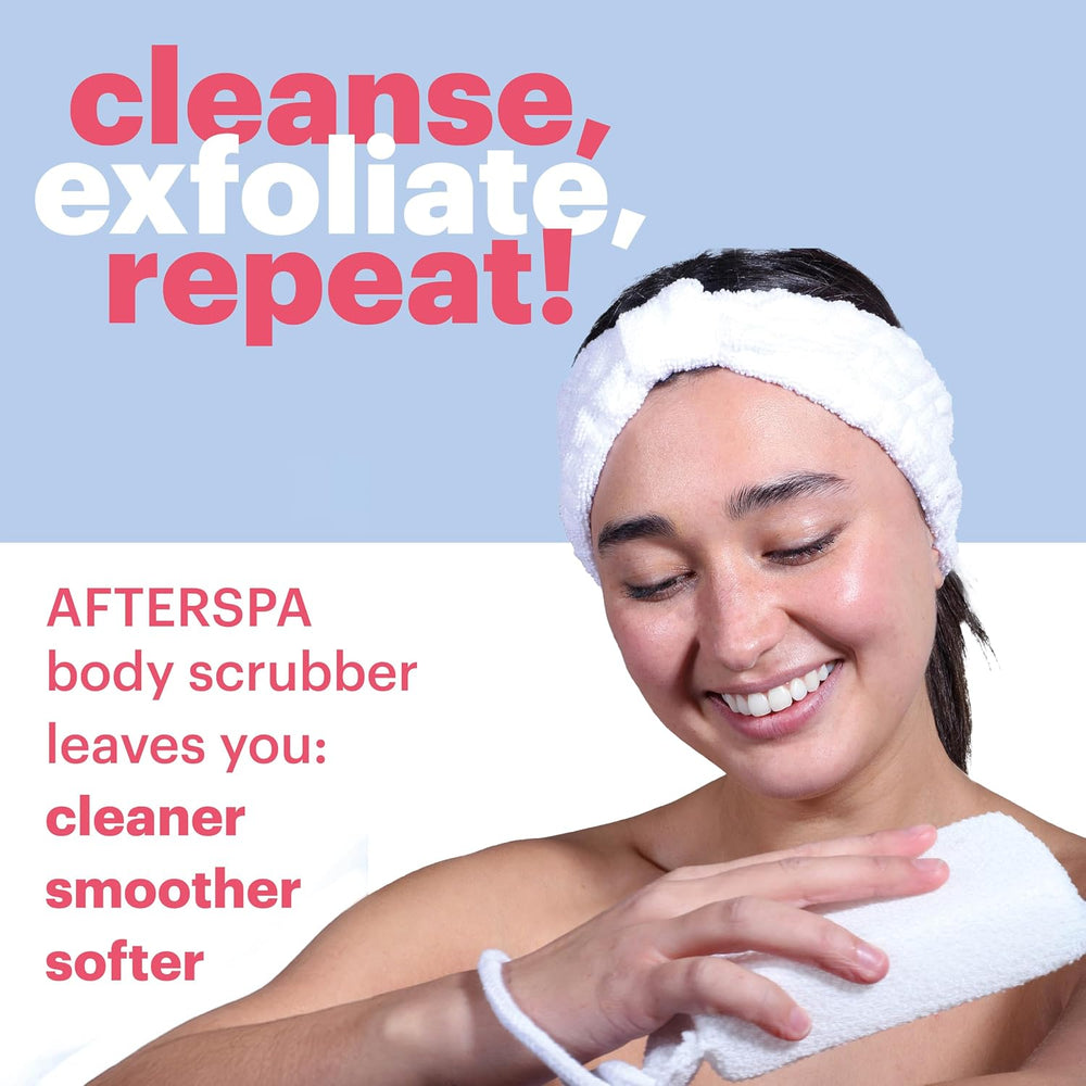 Bath Scrubber for Body by Afterspa, Shower Brush, Back Loofah, Body Exfoliato...